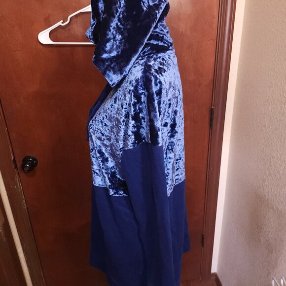 WOMEN’S PULLOVER HOODIE SAPPHIRE BLUE FLIRTITUDE ACTIVE SZ Med-Large 29 in Long - Picture 5 of 11